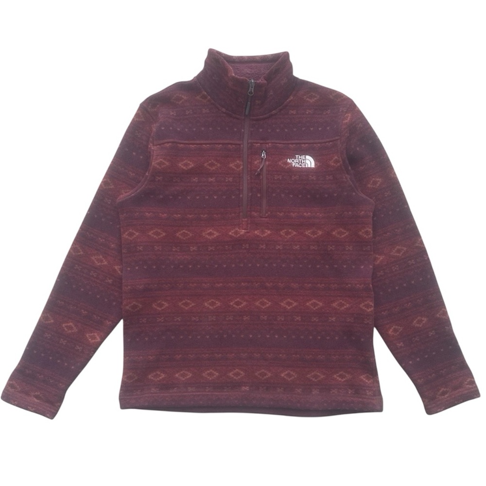 The North Face Gordon Lyons 1/4 Zip Aztec Southwest Fleece Jacket Men’s Med Red